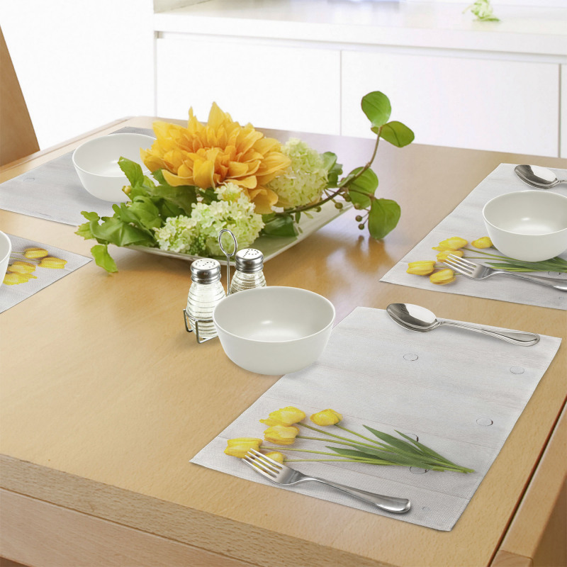 Tulips on Rustic Board Place Mats