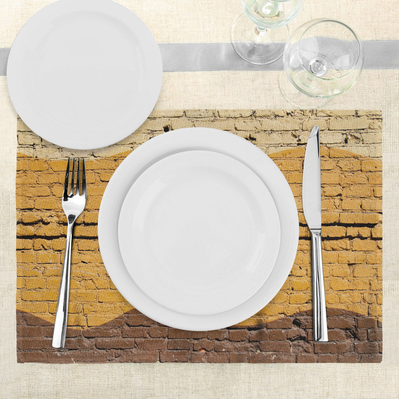 Brick Wall Waves Place Mats