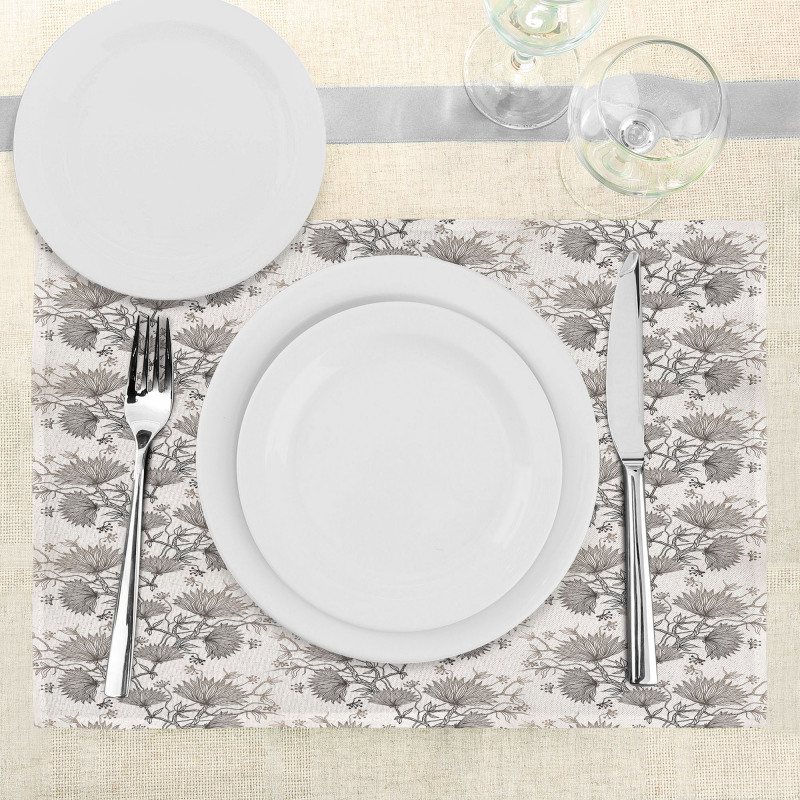 Chrysanthemums Floral Place Mats