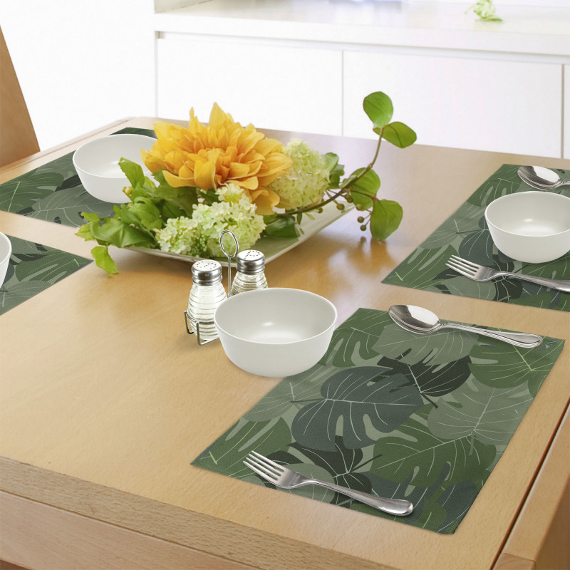 Camo Palm Leaves Place Mats