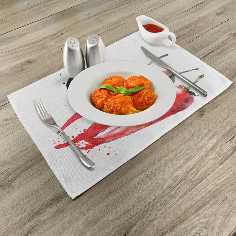 Chili Pepper Hot Spicy Place Mats