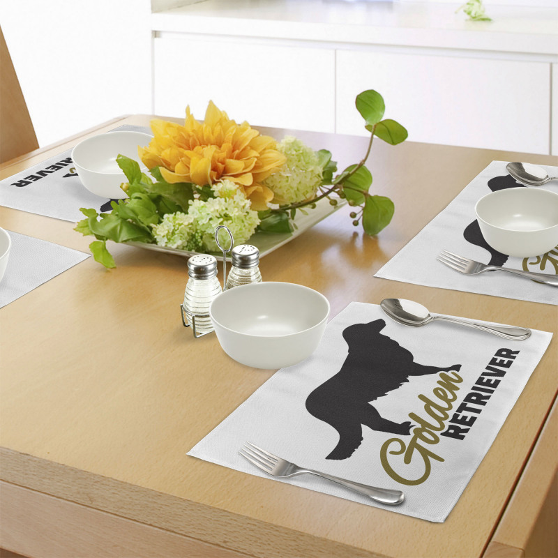 Dog Silhouette Place Mats