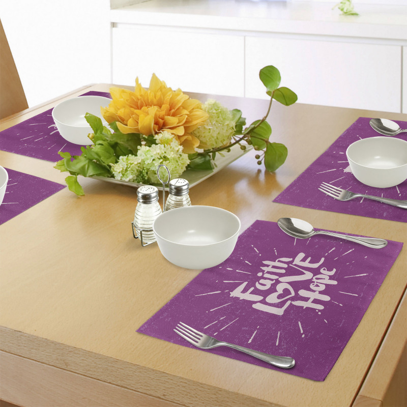 Hope Themed Message Design Place Mats