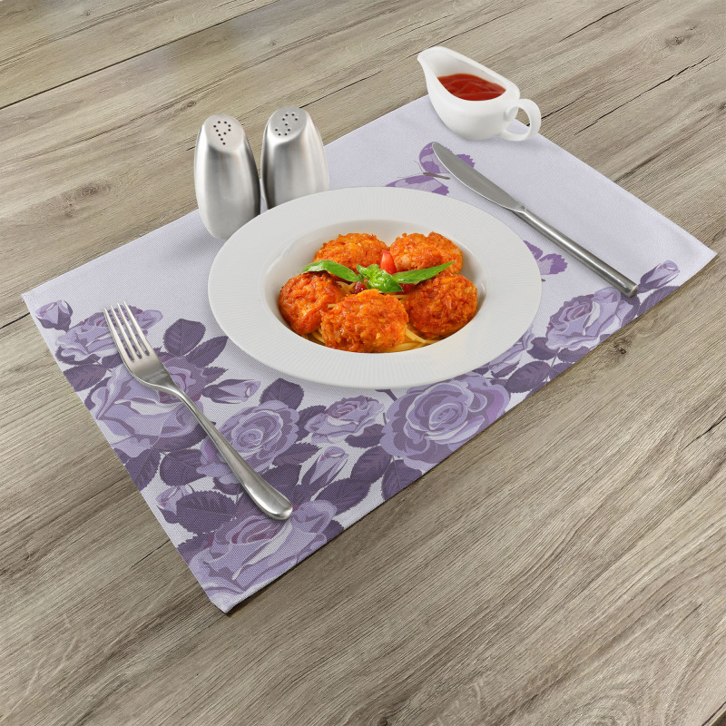 Bridal Roses Butterflies Place Mats