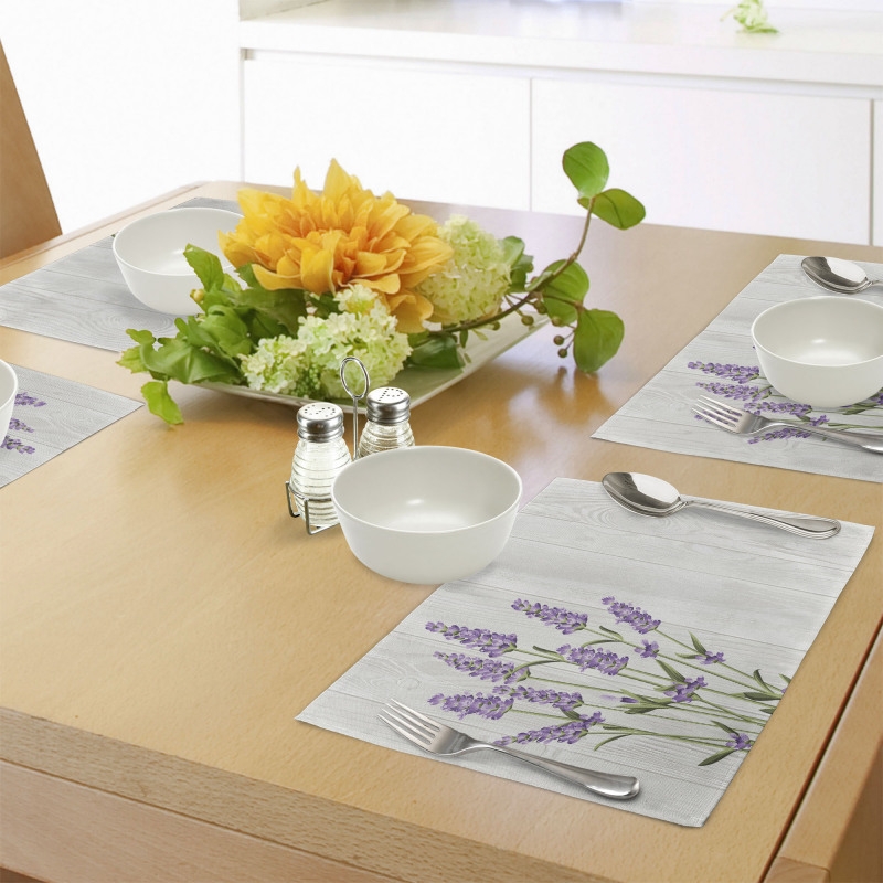 Herbal Bouquet on Wood Place Mats