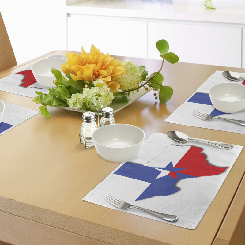 Map Outline Flag Place Mats