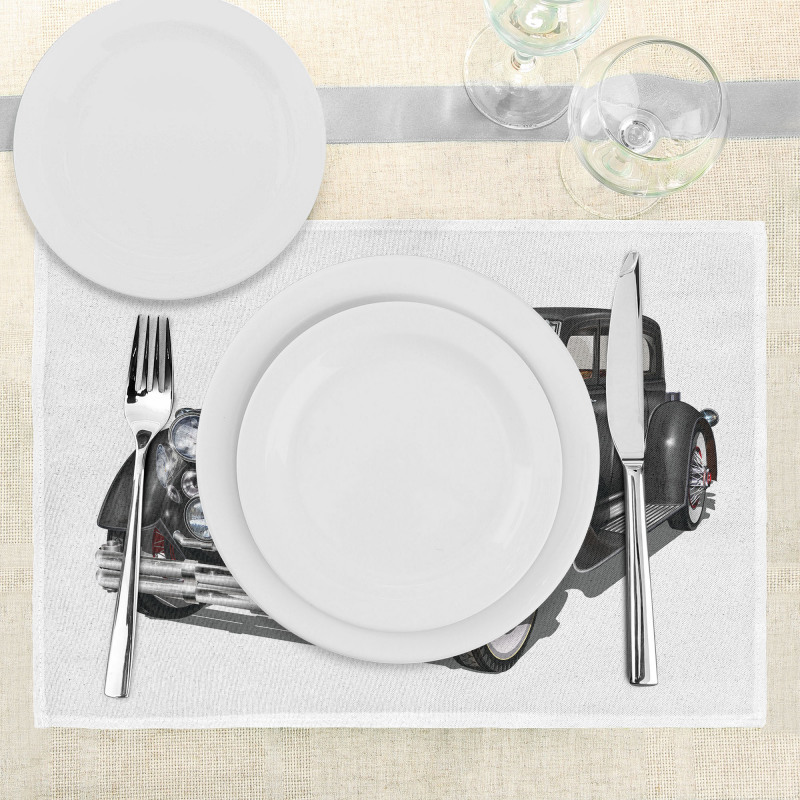 Realistic Classic Car Place Mats