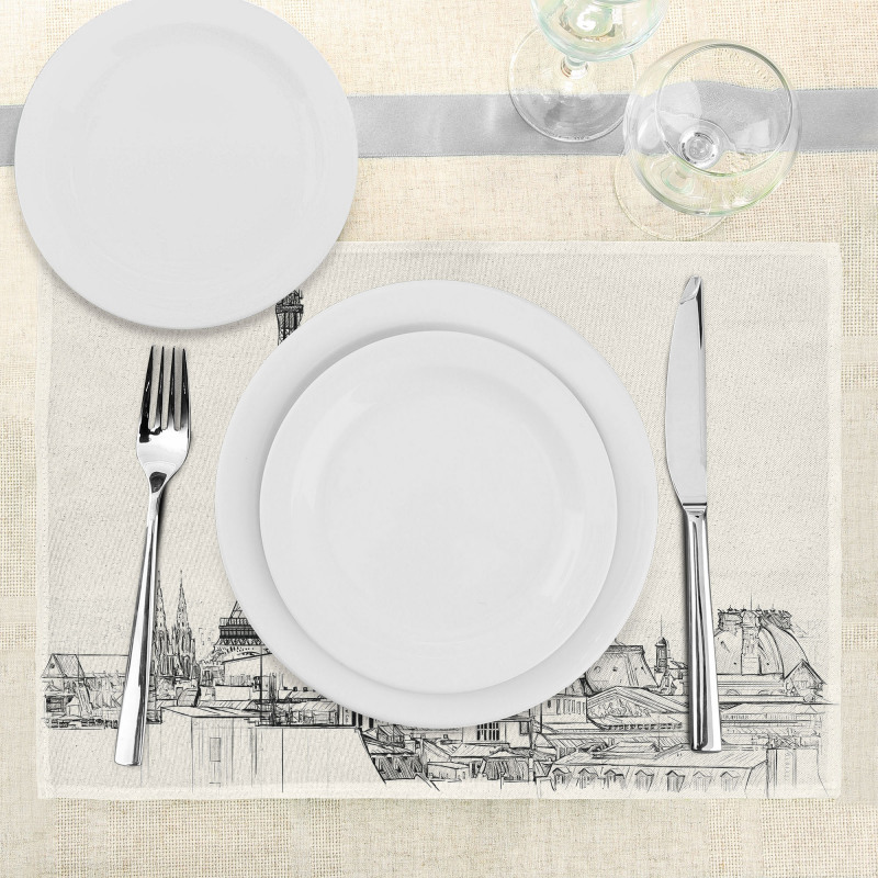 Paris over Roofs House Place Mats