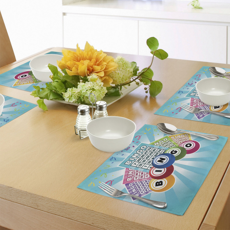 Colorful Cards Balls Place Mats