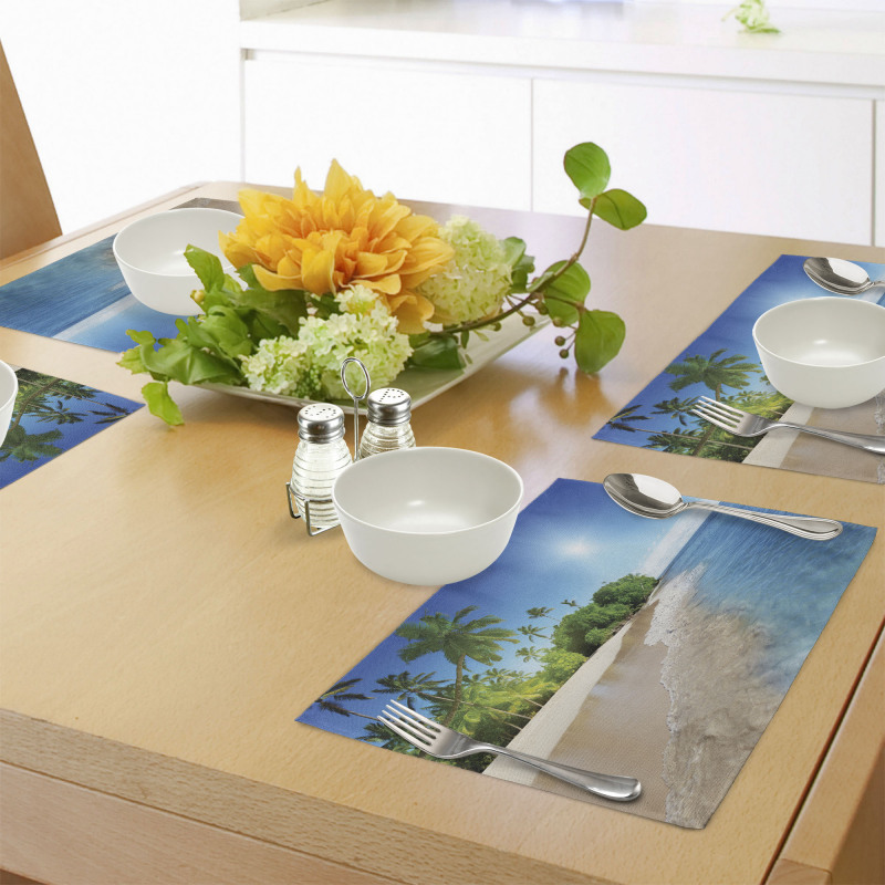 Suuny Ocean Palm Trees Place Mats