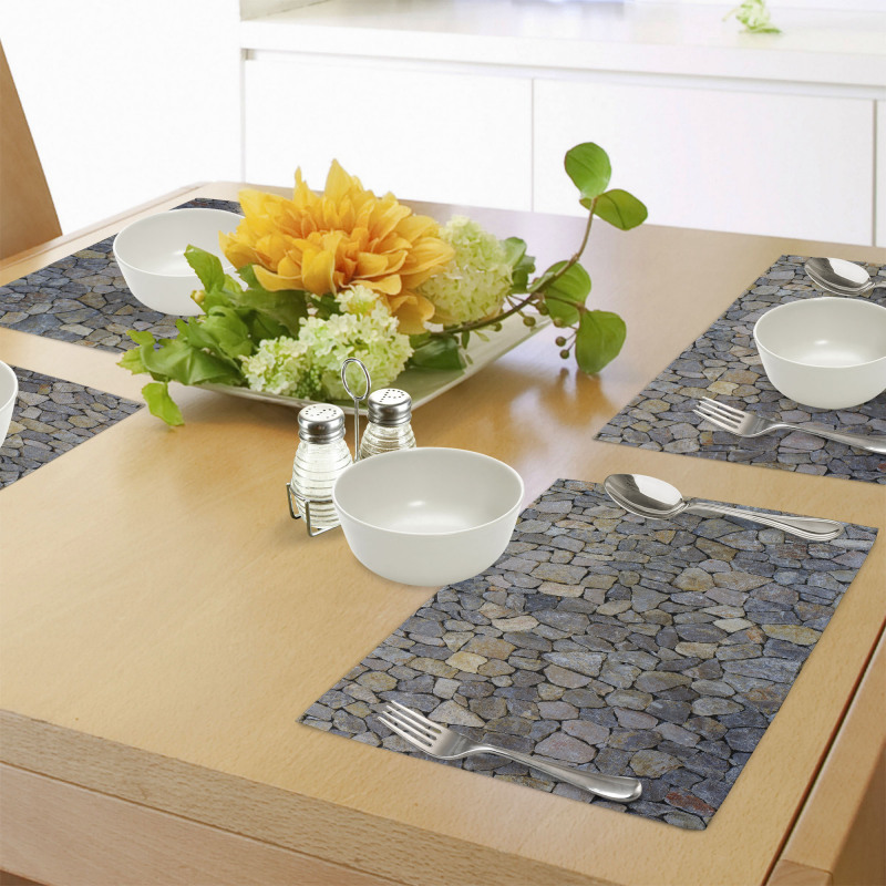 Grey and Beige Stones Place Mats