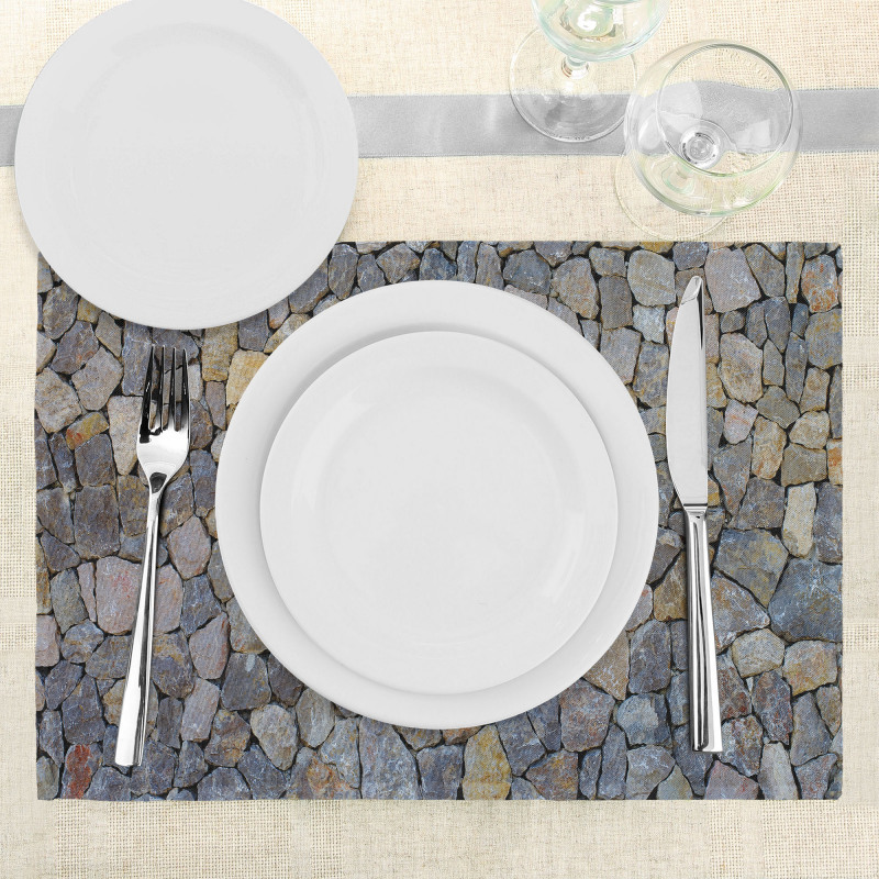 Grey and Beige Stones Place Mats