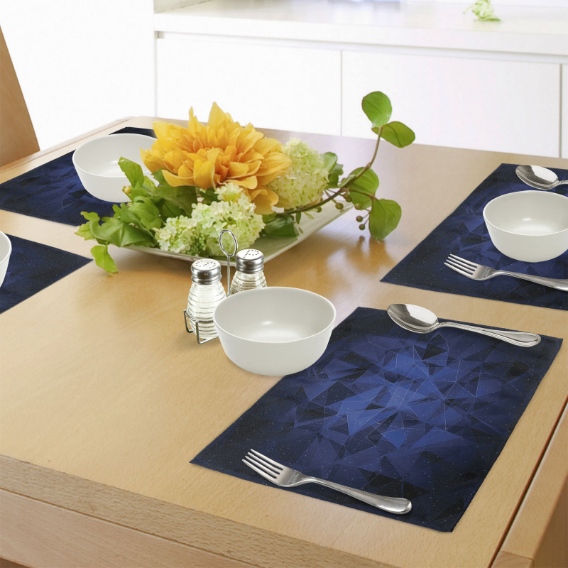 Abstract Atomic Stars Place Mats