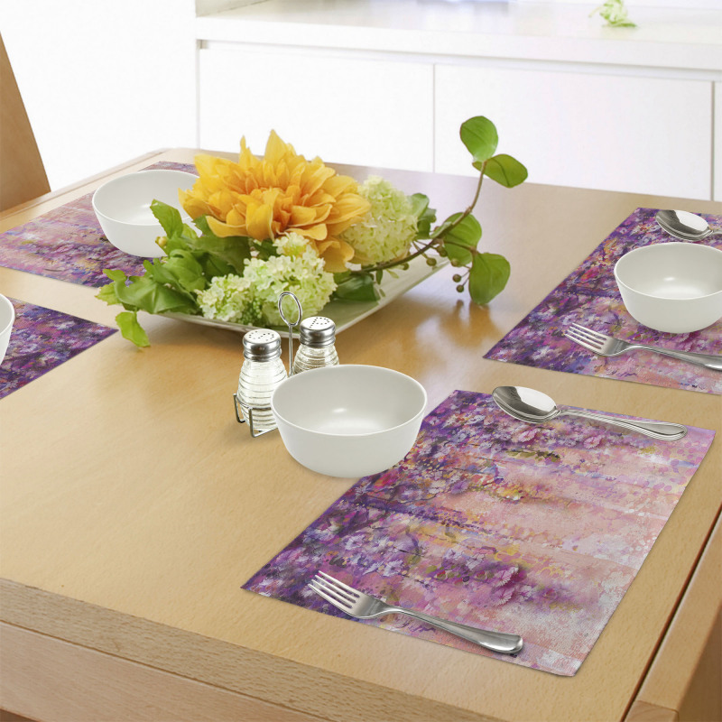 Watercolor Wisteria Blooms Place Mats