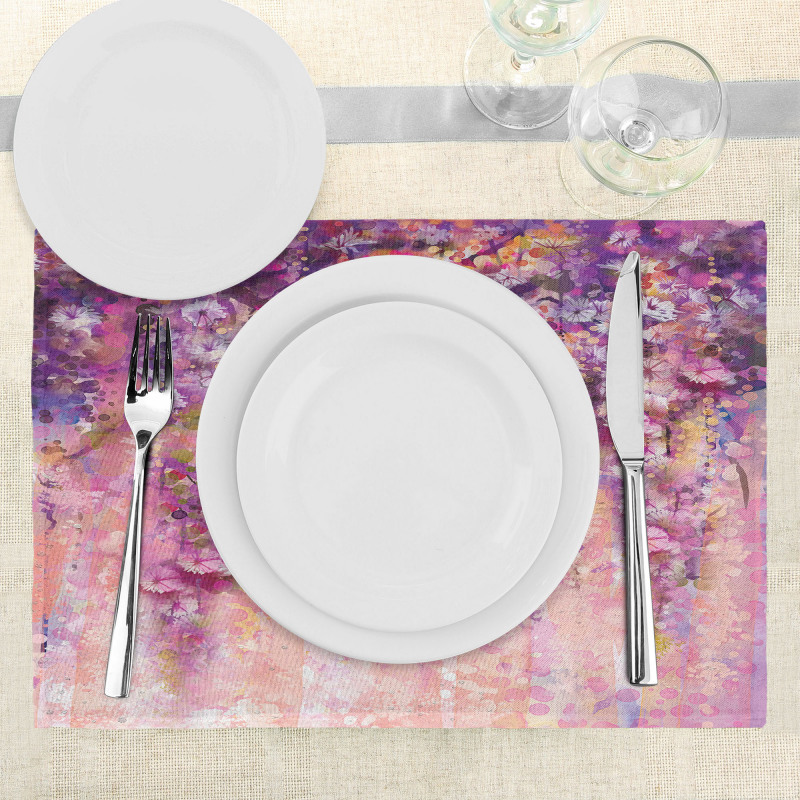 Watercolor Wisteria Blooms Place Mats