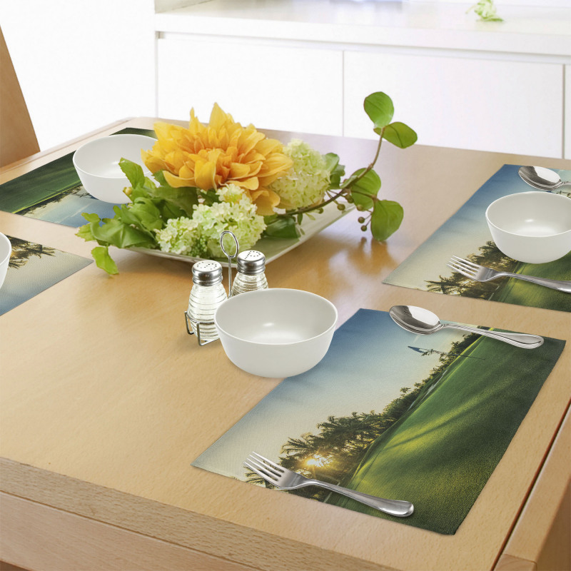 Countryside Sunset on Field Place Mats