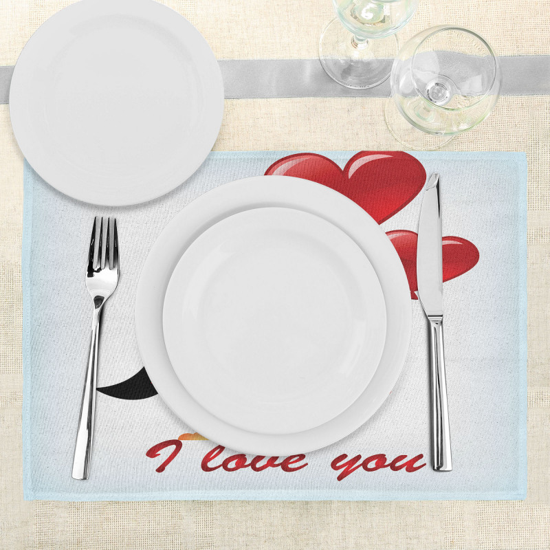 Balloons I Love You Place Mats