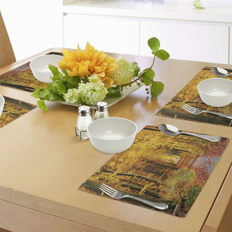 Foliage Leaves Autumn Place Mats