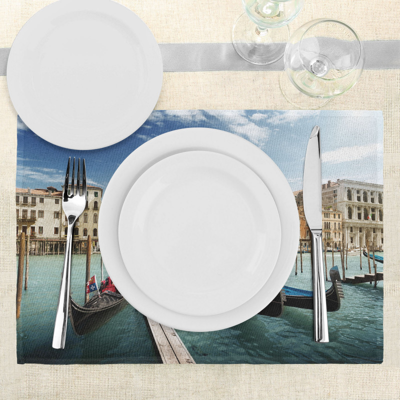 Gondolas Venetian Lagoon Place Mats