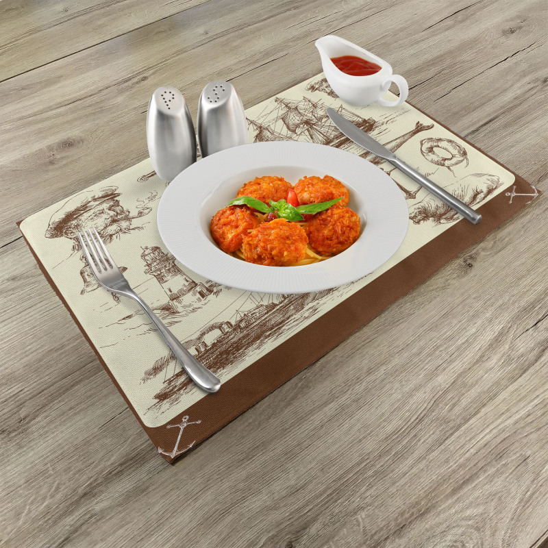 Oceanic Drawing Effect Place Mats