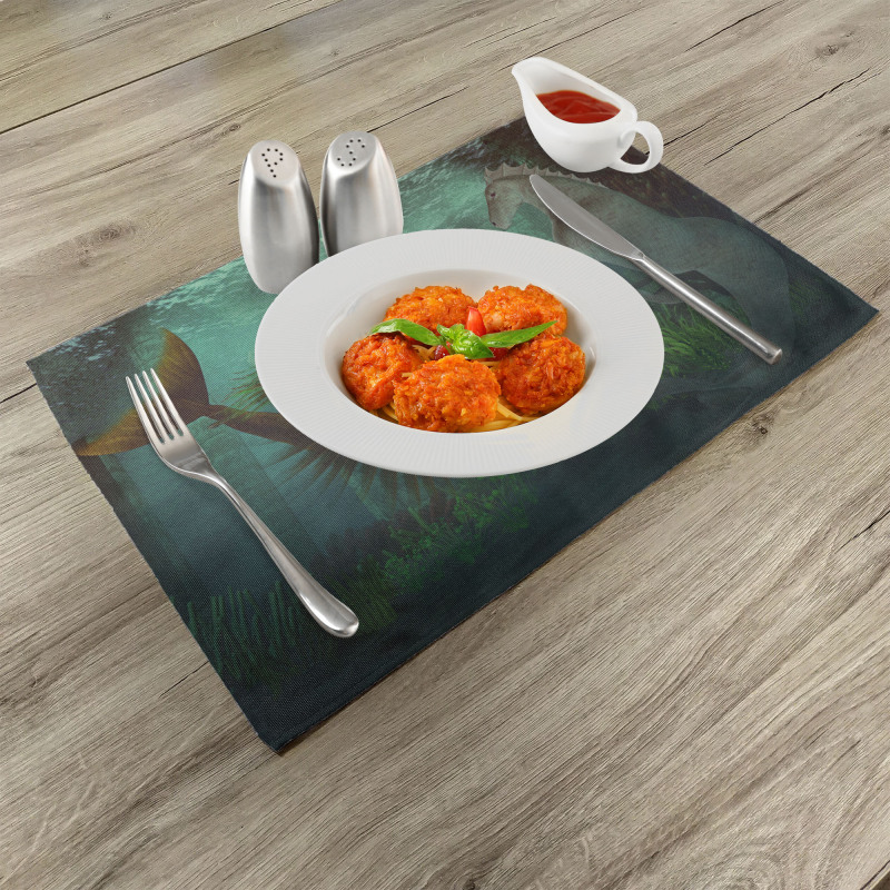 Mermaid with Seahorse Place Mats