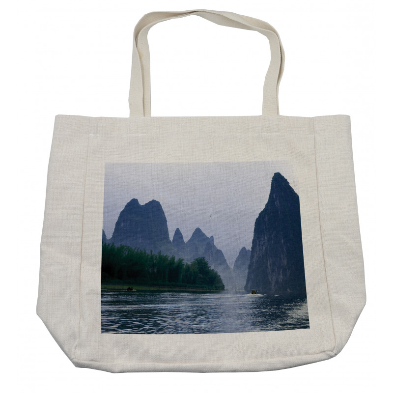 Karst Mountains Li River Shopping Bag