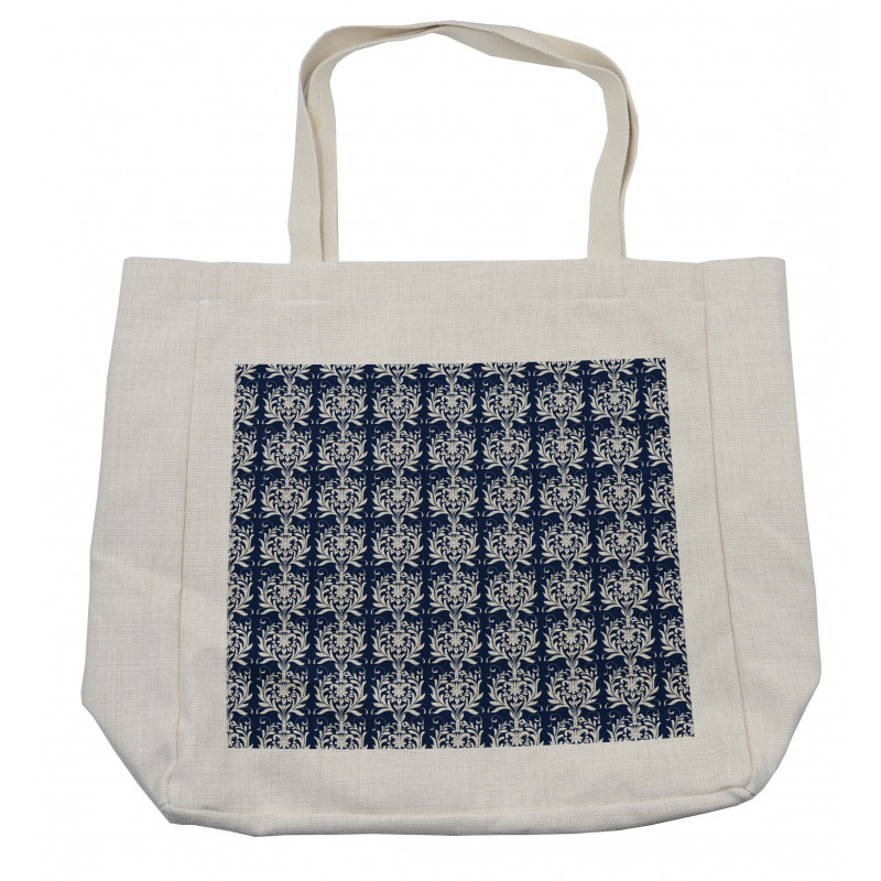 Classic Botanical Motif Shopping Bag