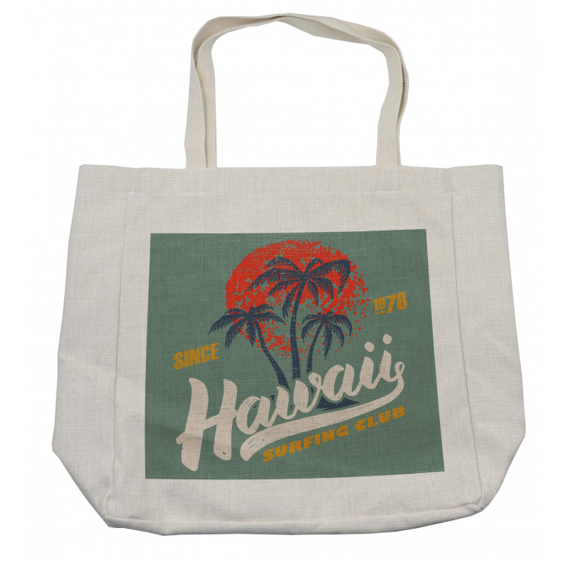 Surfing Club Logo Artwork Shopping Bag