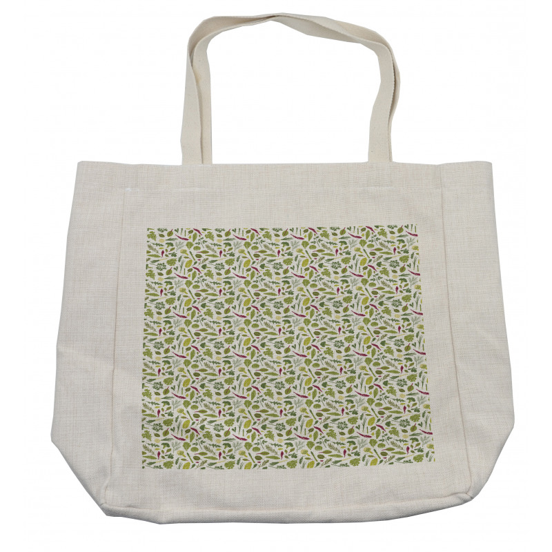 Greenery Food Pattern Shopping Bag