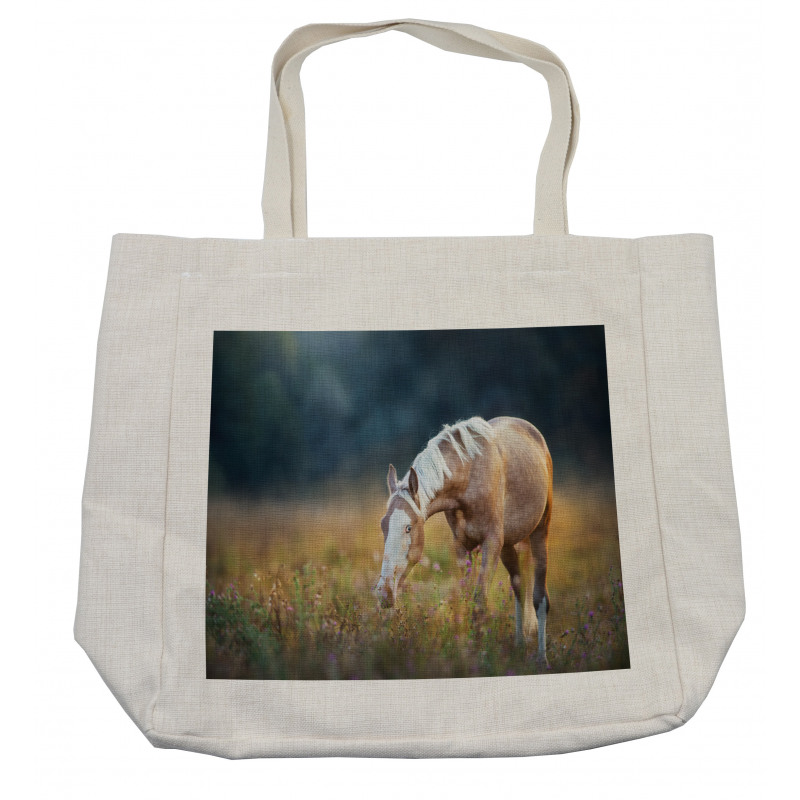 Palomino Horse Grazing Shopping Bag