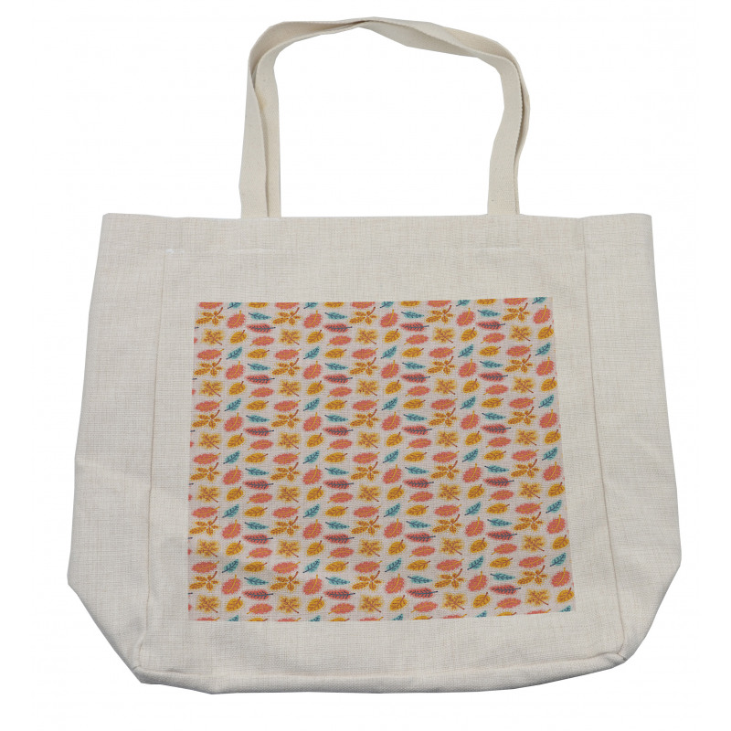 Cartoon Autumn Leaves Pattern Shopping Bag