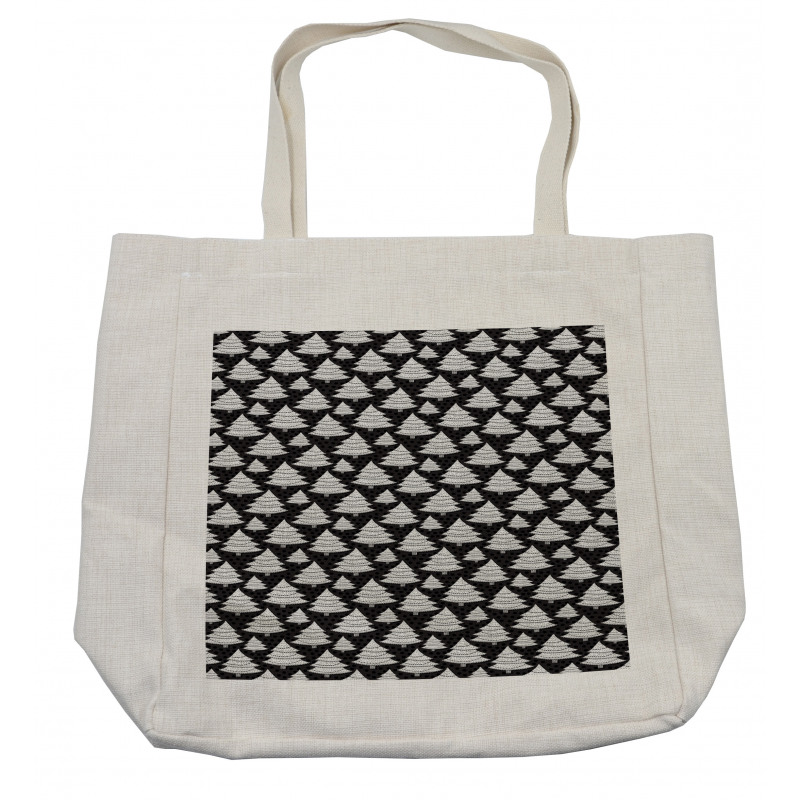 Ornate Trees Polka Dots Shopping Bag