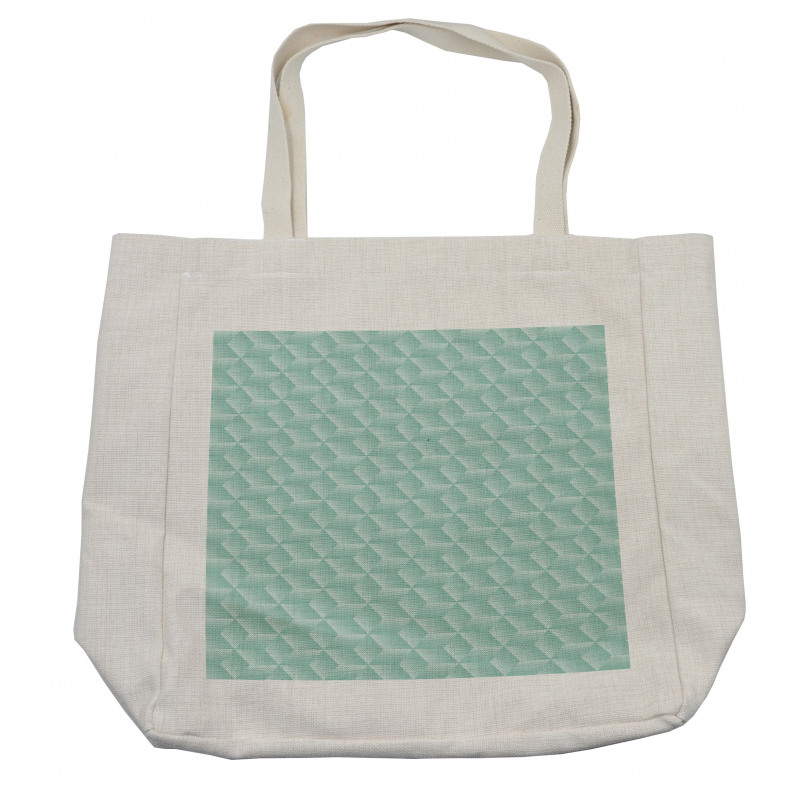 Halftone Rhombus Motif Shopping Bag