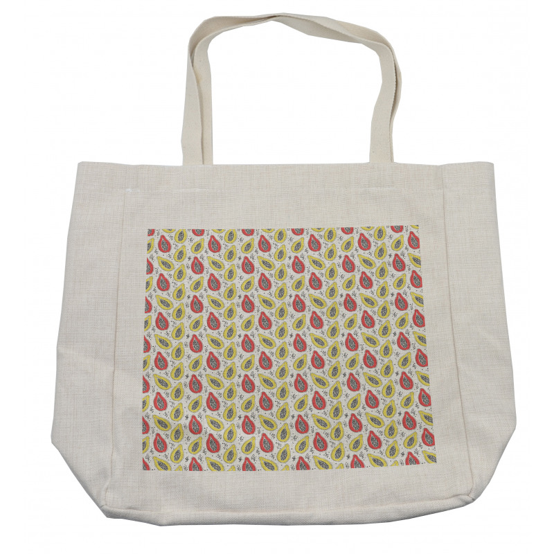 Bicolour Exotic Papaya Shopping Bag