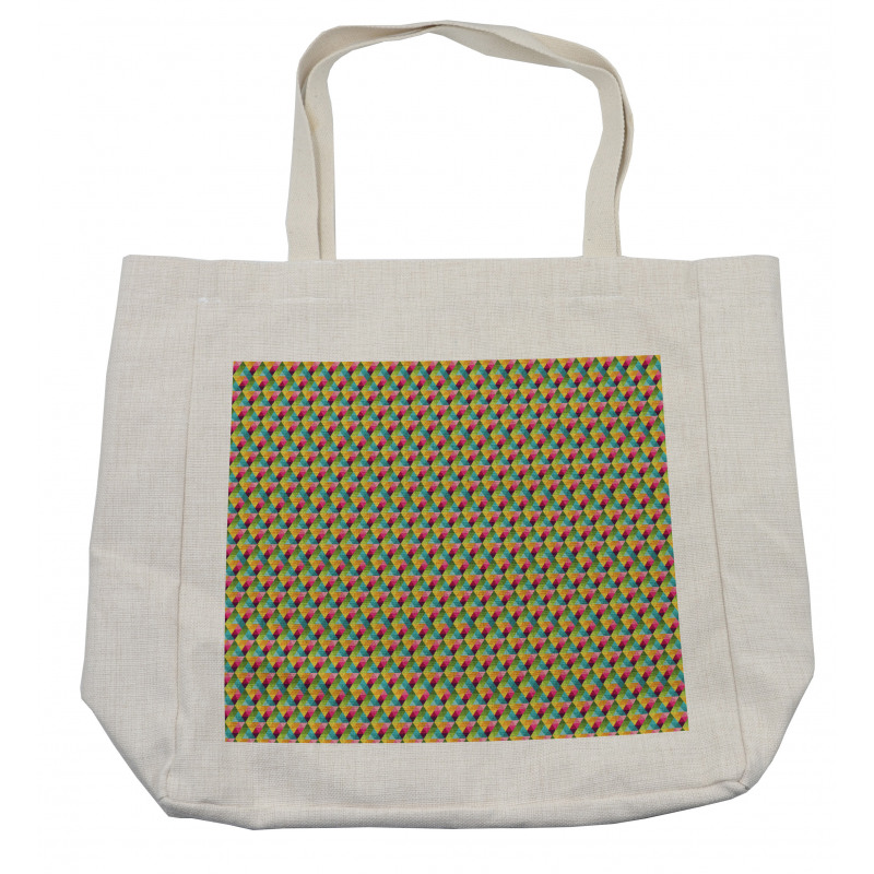 Modern Triangles Mosaic Shopping Bag