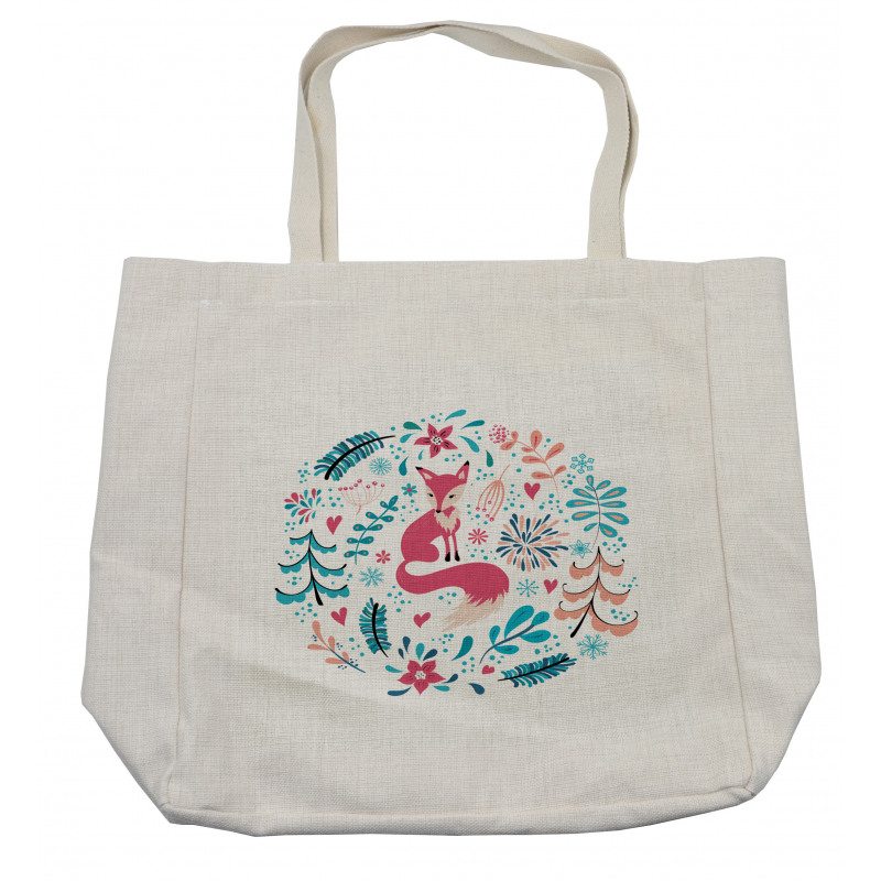 Fox Flowers and Floral Items Shopping Bag