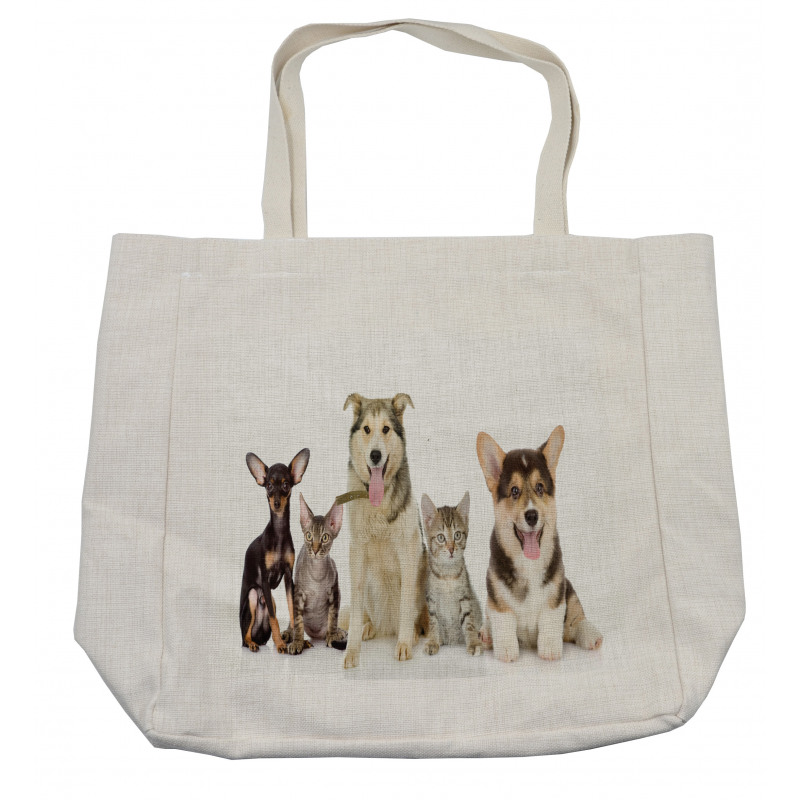 Pets Cats Dogs Friends Photo Shopping Bag