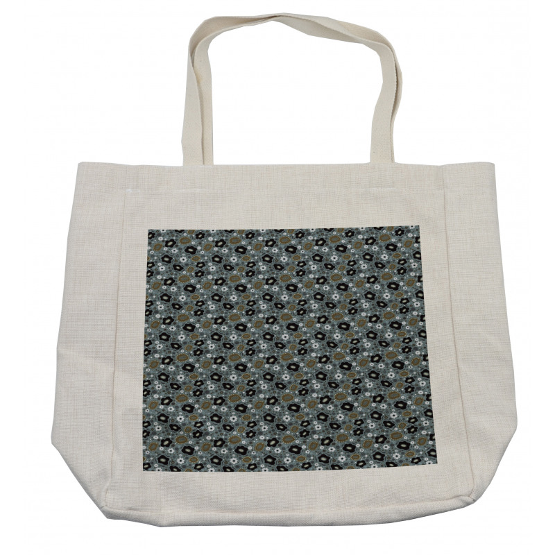 Retro Botanical Elements Shopping Bag