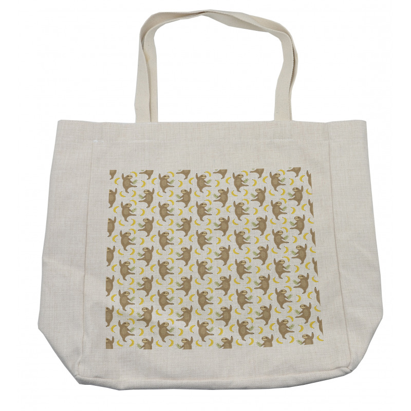 Tropical Sloths and Bananas Shopping Bag