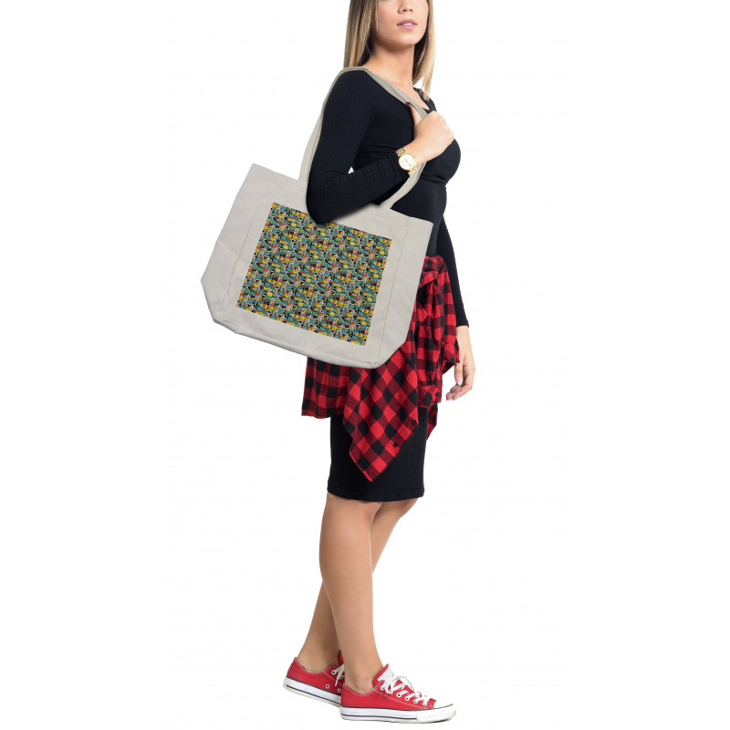 Completing Squares Design Shopping Bag