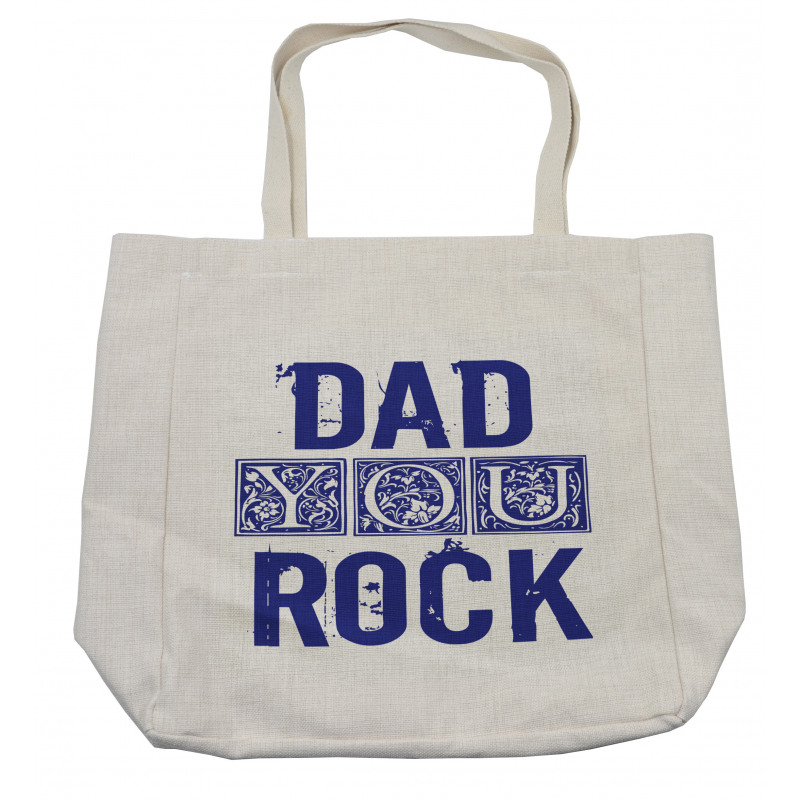 Grungy Dad You Rock Shopping Bag