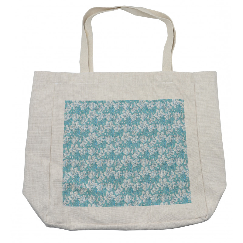 Delicate Flowers and Buds Shopping Bag