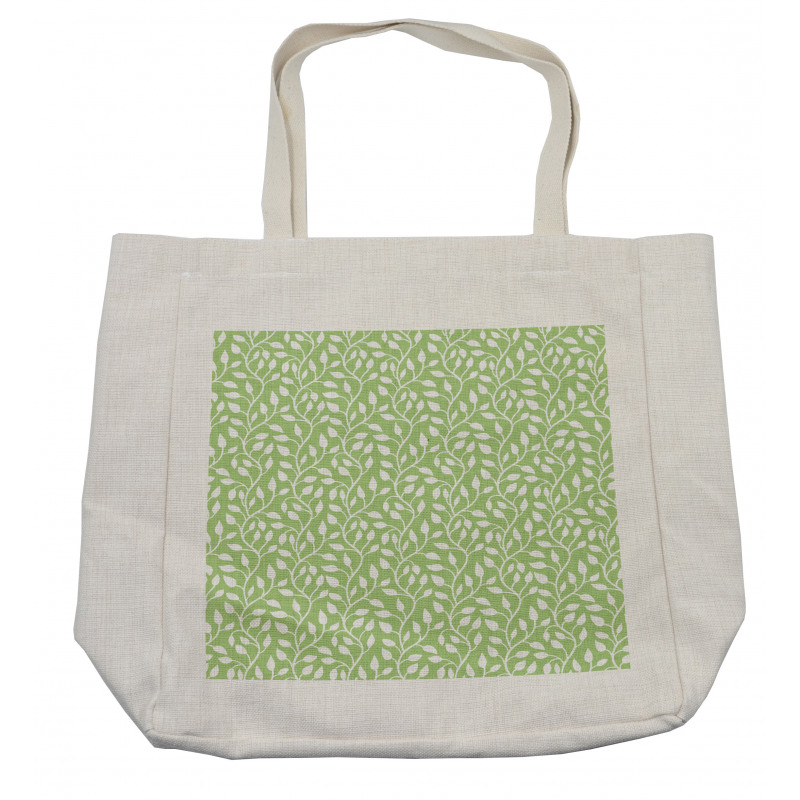 Modern Leaf Pattern Shopping Bag