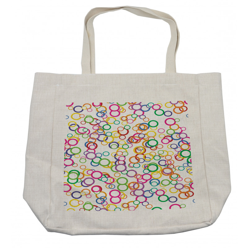 Colored Geometric Circle Shopping Bag