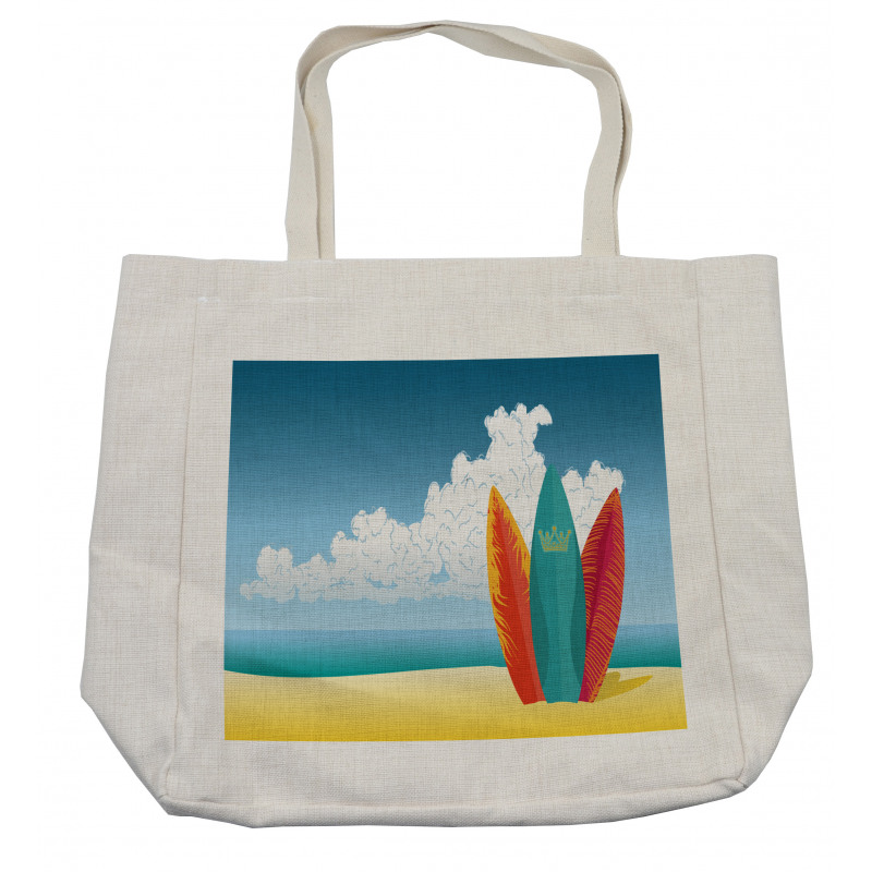 Surfboards on Coast Shopping Bag