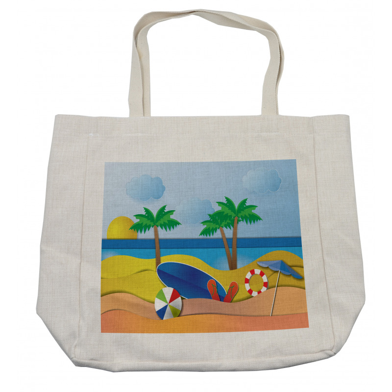 Paper Cut Art Seaside Shopping Bag