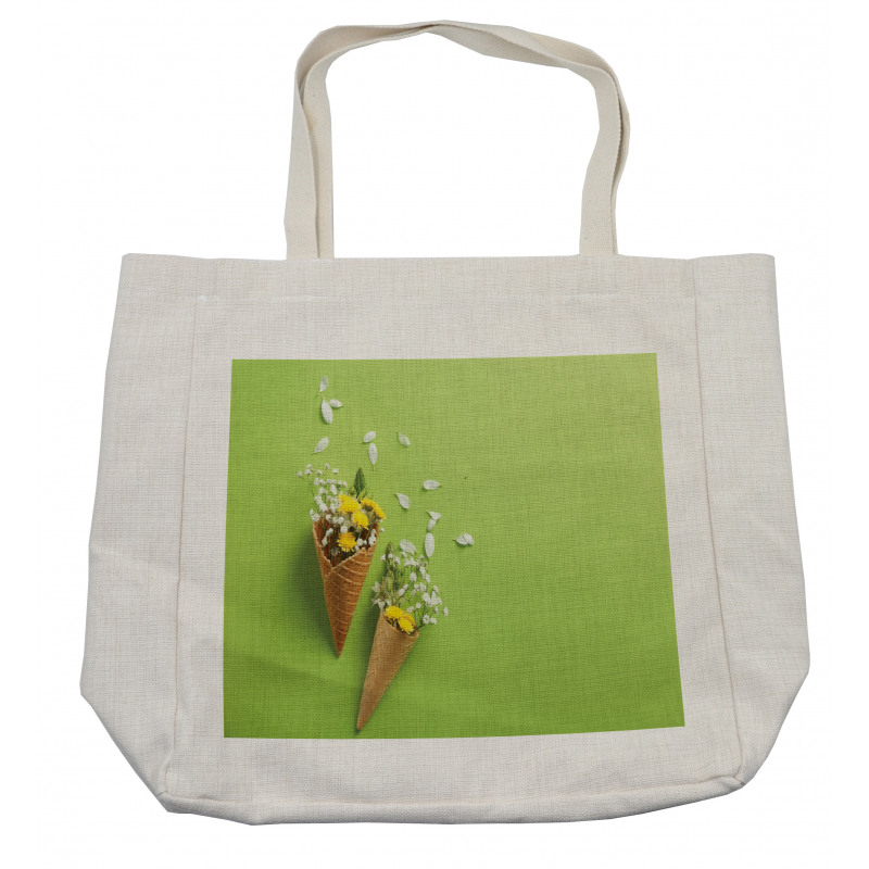 Flowers in Cones Shopping Bag