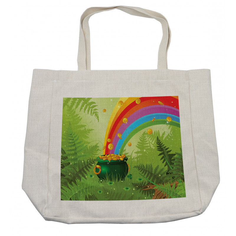Pot of Coins and Rainbow Shopping Bag