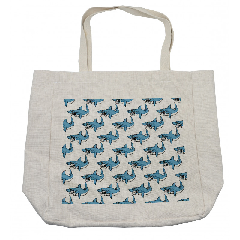 Sea Fierce Wild Shark Shopping Bag