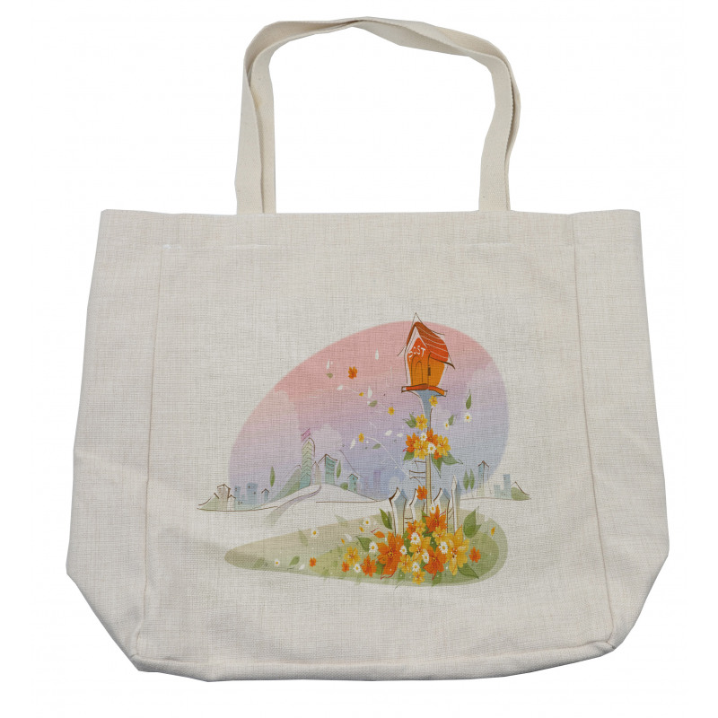 Floral Nest of Birds Shopping Bag